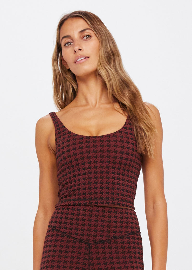 The Upside Houndstooth Tess Crop